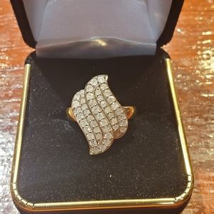 10k gold stamped 1.5 carat genuine diamond ring